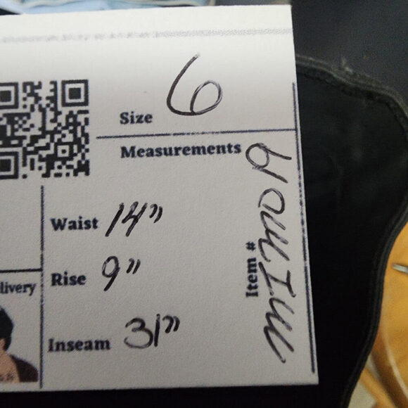 Eileen Fisher Black Metallic Straight Leg Pants Size 6 - Picture 8 of 8